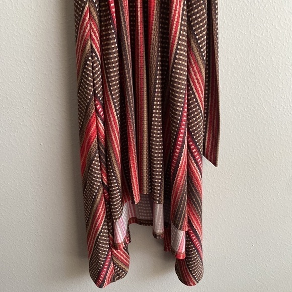 Lauren Ralph Lauren Sleeveless Wrap Geometric Pattern Sharkbite Hem Dress S - Picture 4 of 7